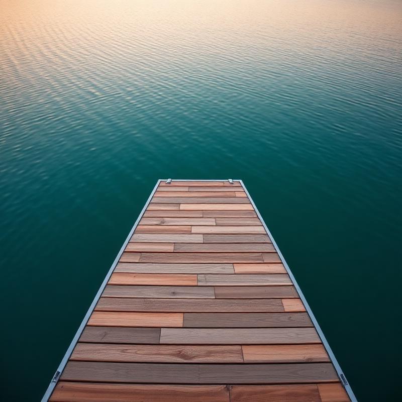 Trebrygge med utsikt til fjorden